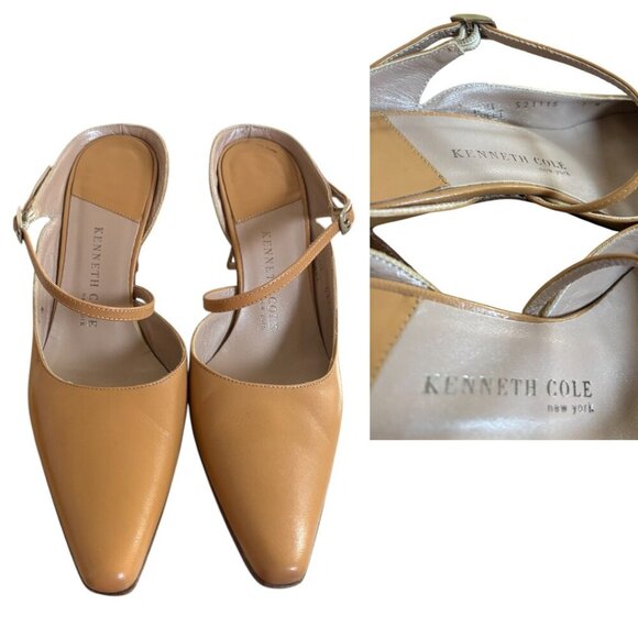 90'S HEELS VINTAGE KENNETH COLE NY MADE IN ITALY POINTED TOE PUMPS HEELS SZ. 7 - Picture 3 of 5